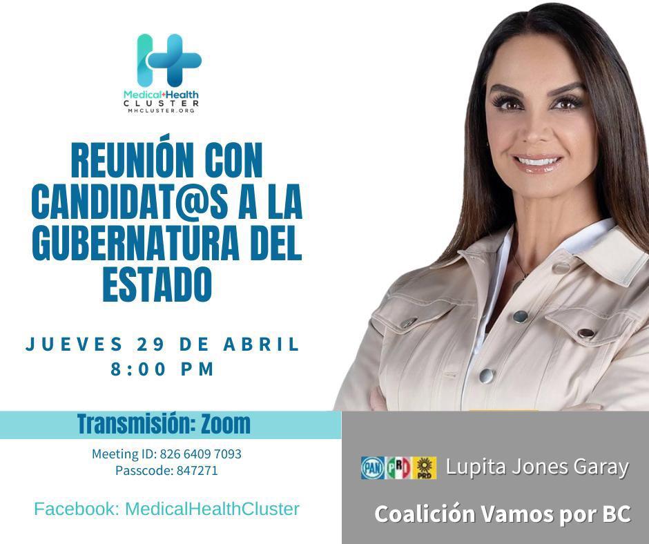 Reunión con Lupita Jones candidata a la gubernatura del estado de BC
