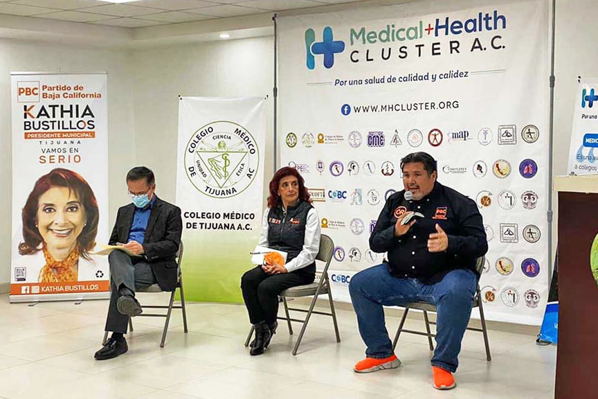 Reunión con candidatos por el Partido de Baja California, Kathia Bustillos Iturralde, candidata a la Alcadía y Oscar Rubio, Diputado por el distrito 8.