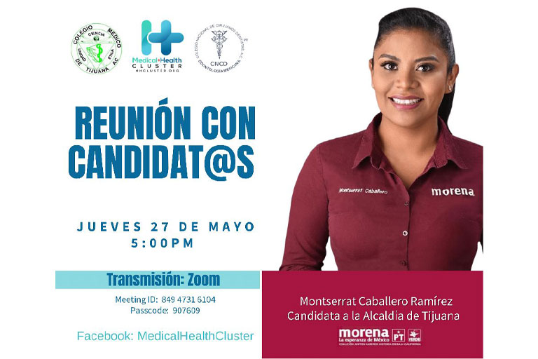 Reunión con Montserrat Caballero Ramírez, candidata a la Alcadía de Tijuana por la Coalición Juntos Haremos Historia en Baja California